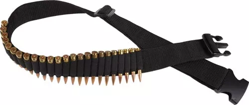 Bulldog WABR Adjustable Rifle Ammo Belt 24-Cartridge Nylon Black