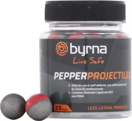 Byrna Technologies Pepper Projectiles .68 Cal 25-Count Tube