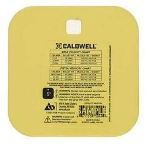 Caldwell AR500 1/4 Rimfire/Handgun 5 Square Gong Yellow