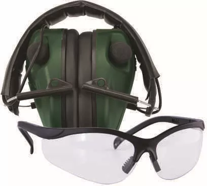 Caldwell E-Max Electronic Hearing Protection Low Profile w/Shooting Glasses Md: 487309