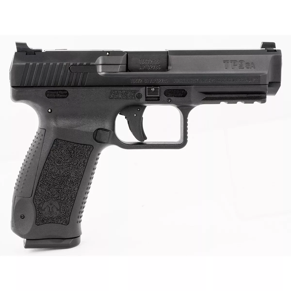 Canik HG4863N TP9SA Mod.2 9mm Luger 18+1 4.46" Black Nitride Match Grade Barrel, Serrated Steel Slide & Polymer Frame w/Picatinny Rail, Black Interchangeable Backstrap Grip