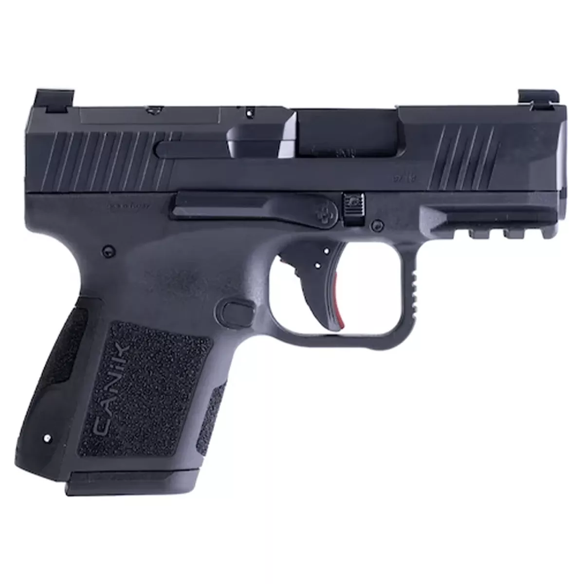 Canik HG7651N MC9 9mm Luger 10+1 3.18" Black Steel Barrel, Tennifer w/Black Cerakote Optic Ready/Serrated Slide, Black Polymer Frame w/Picatinny Rail, Black Polymer Grips