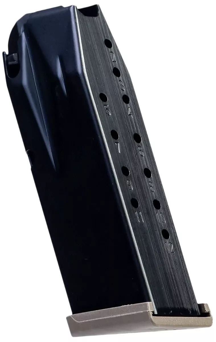 Canik MC9 12rd 9mm Luger Caliber Flat Dark Earth Steel Magazine - MA2277D