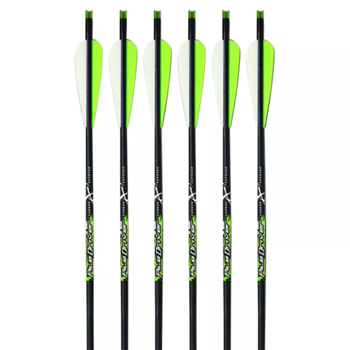 Carbon Express 52140 Piledriver Crossbolt Green 20" Carbon Fiber 6 Pack