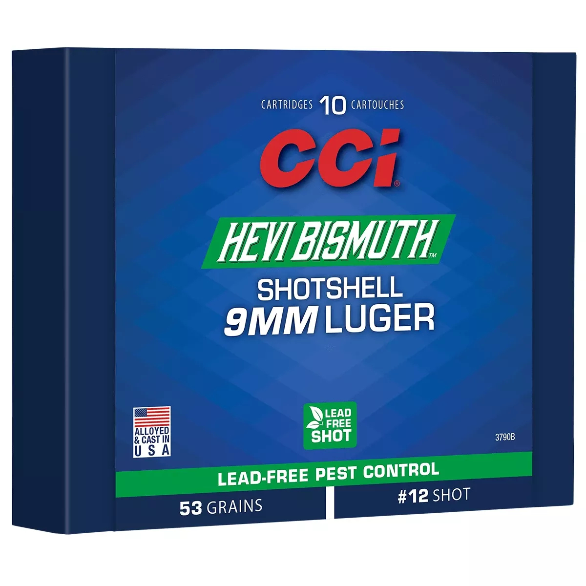 CCI 3790B Pest Control HEVI-Bismuth 9mm Luger 53 gr 10 Per Box