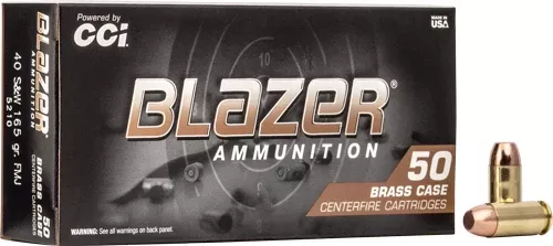 CCI Blazer Brass 40 S&W 165gr FMJ 50rd - Box or Case