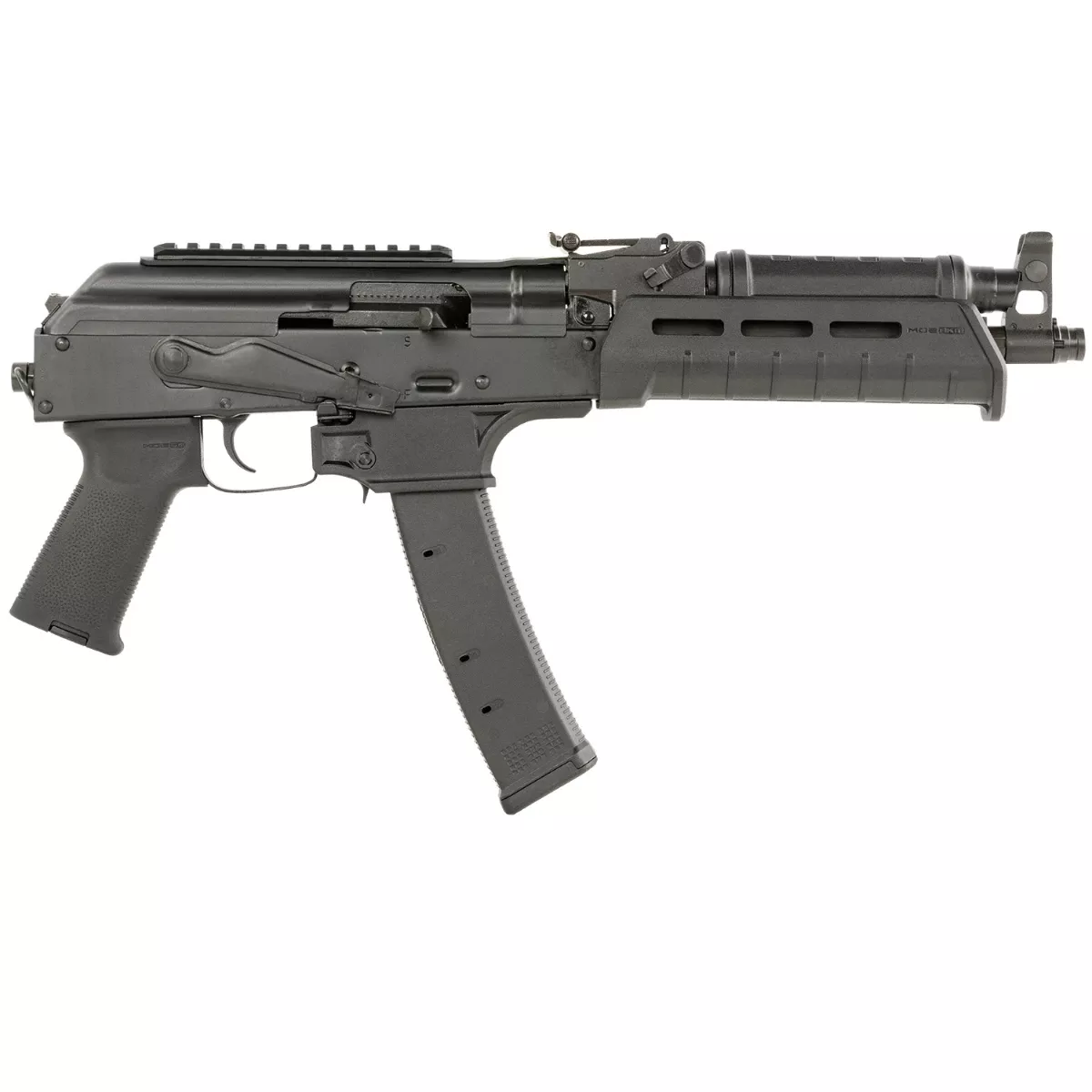 Century Arms Draco 9S 9mm Luger Pistol with 11.14" Barrel, Black Stamped Receiver, and Magpul MOE Handguard - HG7536N