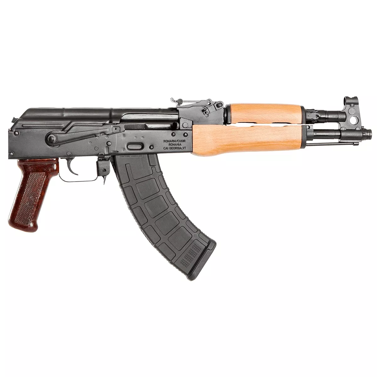 Century Arms HG1916N Draco 7.62x39mm 30+1 12.25" Chrome Lined Hammer-Forged Barrel, Black Stamped Receiver, Wooden Handguard, Polymer Pistol Grip, Includes 1 Magazine