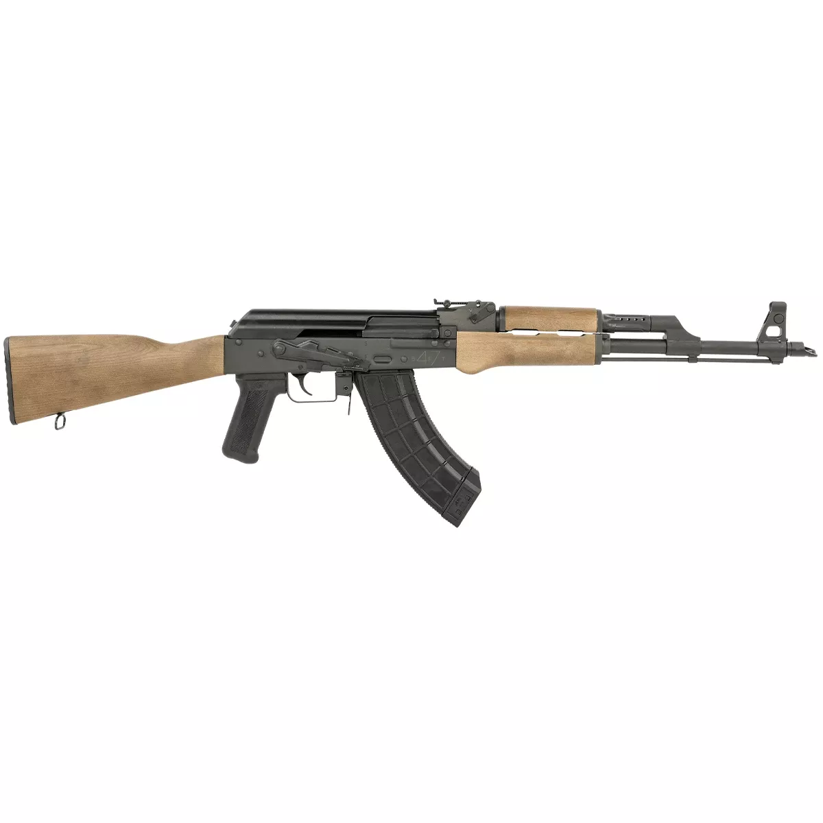 Century Arms RI4577N BFT47 7.62x39mm 30+1 16.50" Chrome Moly Steel Barrel w/Slant Compensator, Black Phosphate Finished Receiver, Kona Brown Wood Stock, Black Polymer Grip