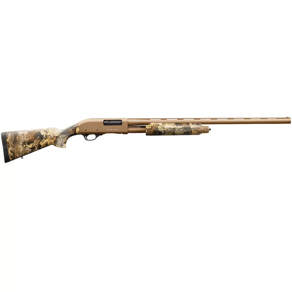 Charles Daly 301 12 Gauge Shotgun with 28" Vent Rib Barrel, Flat Dark Earth Barrel/Receiver, TrueTimber Prairie Synthetic Stock, Auto Ejection - 930314