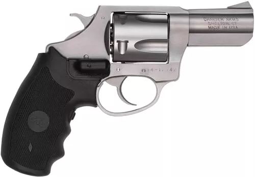 Charter Arms 74424 BulldogLarge 44 Special, 5 Shot 2.50" Matte Stainless Steel Barrel, Cylinder & Frame w/ Black Crimson Trace Laser Grip