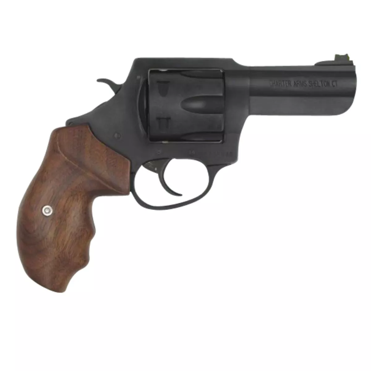 Charter Arms Professional 357 Mag with 3" Black Nitride Steel Barrel, Cylinder & Frame, Walnut Finger Grooved Grip - 63546