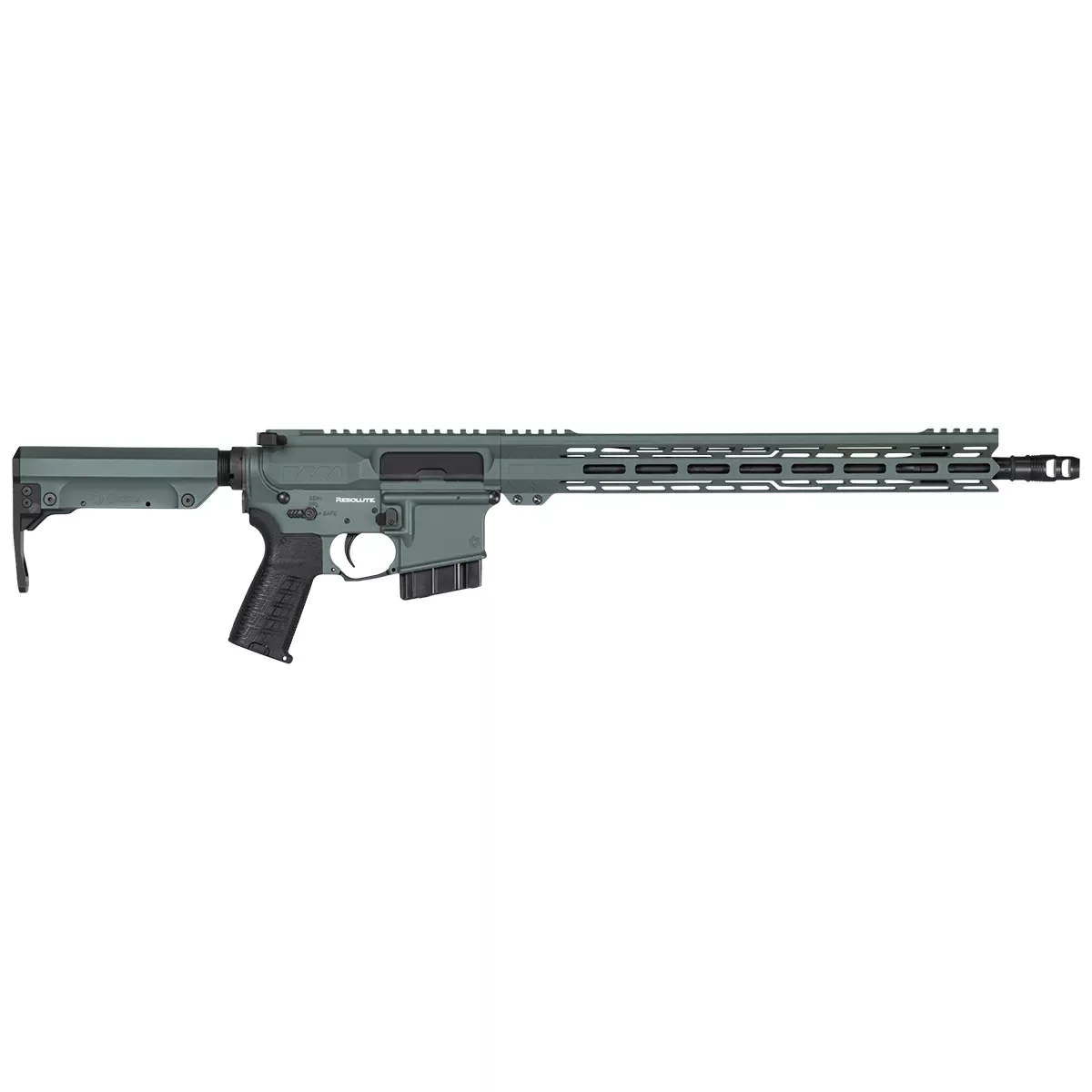 CMMG 60A10B5CG Resolute MK4 6mm ARC 10+1 16.10" Black Nitride Threaded Barrel, Charcoal Green Cerakote Picatinny Rail Aluminum Receiver, M-LOK Handguard, Black Synthetic CMMG 6 Position RipStock, Black Polymer Grip