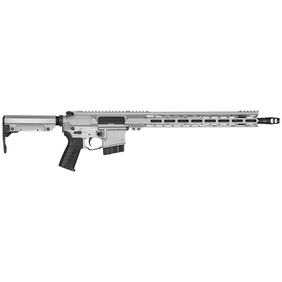 CMMG 60A10B5TI Resolute MK4 6mm ARC 10+1 16.10" Black Nitride Threaded Barrel, Titanium Cerakote Picatinny Rail Aluminum Receiver, M-LOK Handguard, Black Synthetic CMMG 6 Position RipStock, Black Polymer Grip