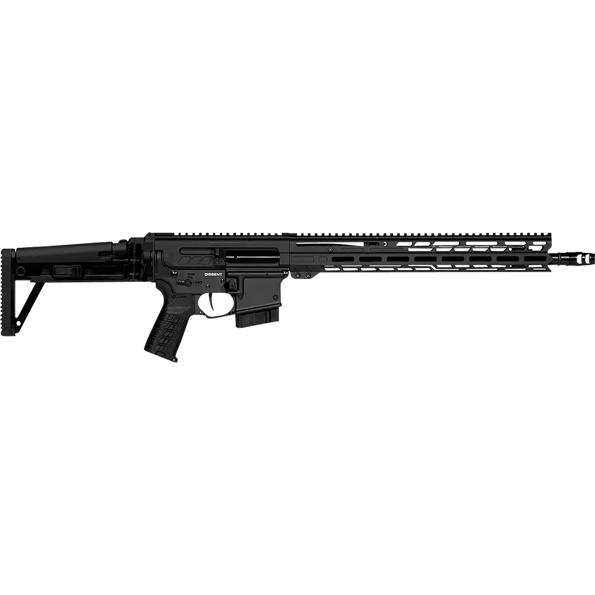 CMMG 60AA90CAB Dissent MK4 6mm ARC 10+1 16.10" Black Armor Cerakote Steel Threaded Barrel, Black Armor Cerakote Picatinny Rail Aluminum Receiver, 15" M-LOK Handguard, Black Synthetic CMMG Dissent Side Folding Stock, CMMG Zeroed Grip, Ambidextrous
