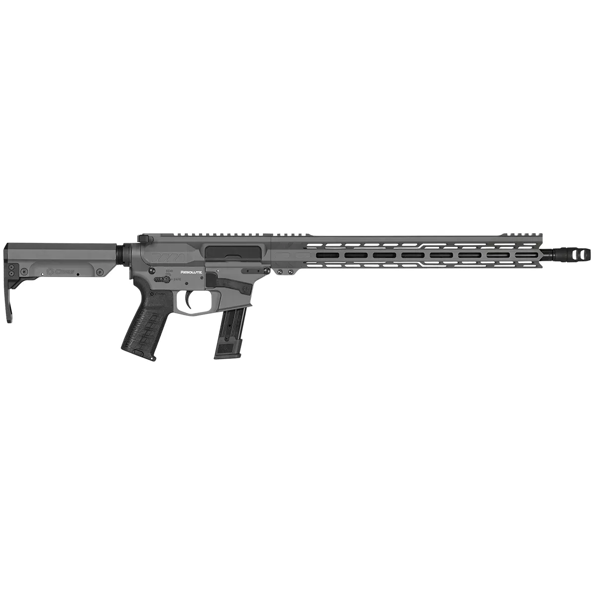 CMMG 92AE6FBTNG Resolute MK17 9mm Luger 16.10" 21+1 Tungsten Gray Aluminum Rec Chrome Moly Barrel Black Adjustable RipStock Right Hand