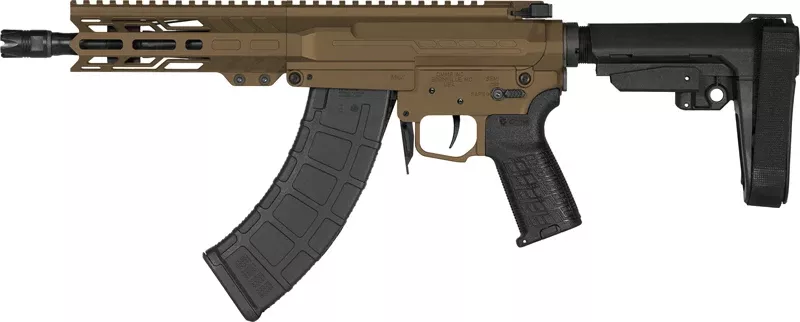 CMMG Banshee MK47 7.62x39mm 8" 30+1 Semi-Auto Pistol - Midnight Bronze Cerakote