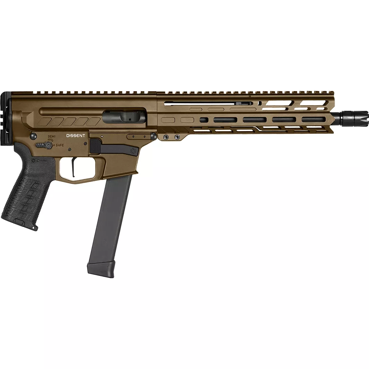 CMMG Dissent MKGS 9mm 10.50" Midnight Bronze AR-15 Semi Automatic Handgun