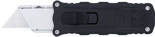 CobraTec Knives CTOTFUKSBBLK Utility OTF Aluminum Blade, 3.38" Black Anodized Aluminum Handle
