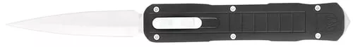 CobraTec Knives CTRPTBLKDAGNS Raptor3.13" OTF Dagger Plain D2 Steel Blade, 4.50" Black Aluminum Handle