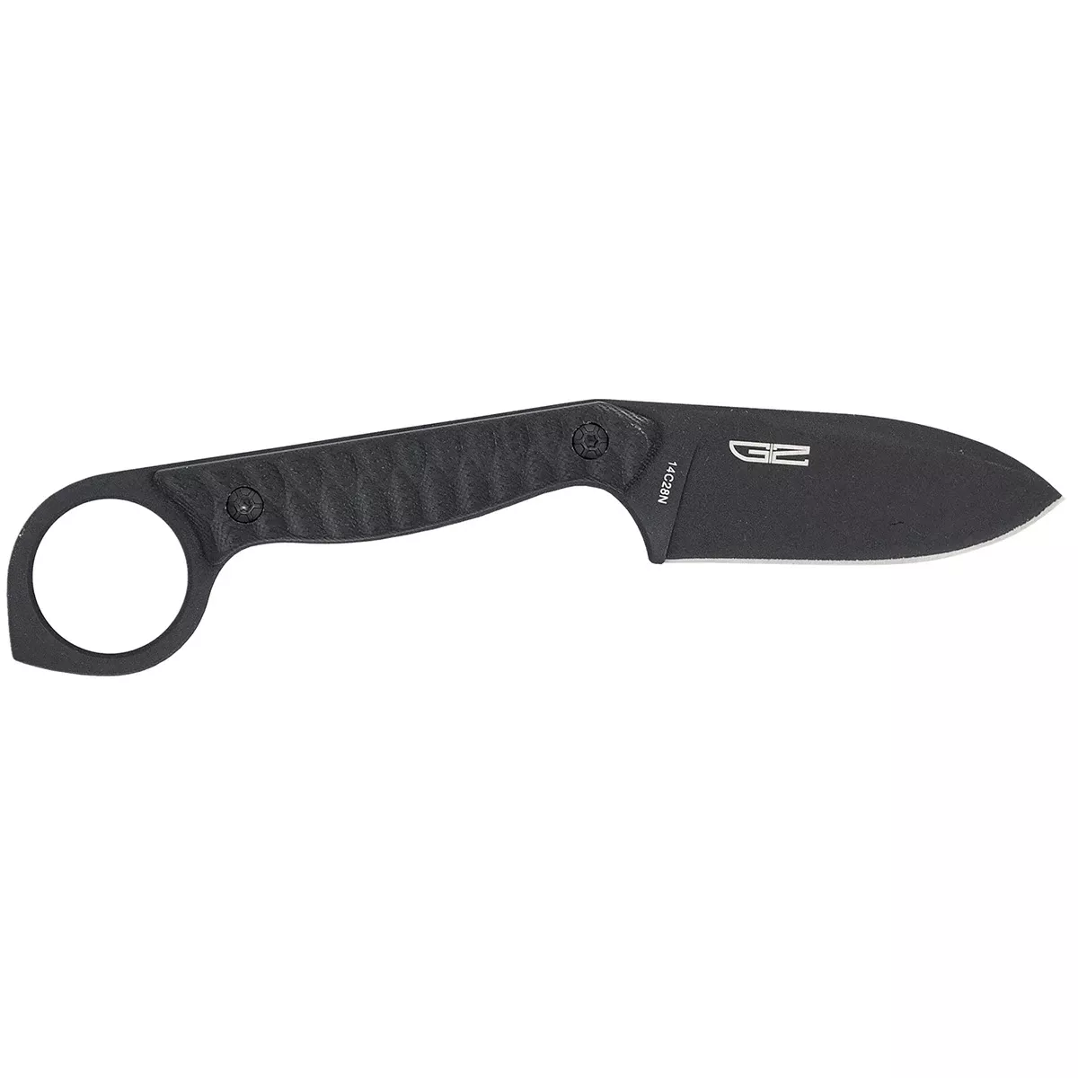 CobraTec Knives CTWLTBLK Wolfteeth EDC 2.75" Folding Drop Point Plain Black 14C28N Steel Blade, 4.25" Black Textured G10