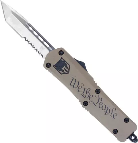 CobraTec Knives FS-3 Medium 3" OTF D2 Tanto Serrated We The People