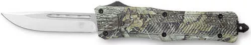CobraTec Knives MWDCTK1MDNS CTK-1 American Flag Medium 3" OTF Drop Point Plain D2 Steel Blade, 5" Woodland Camo Aluminum