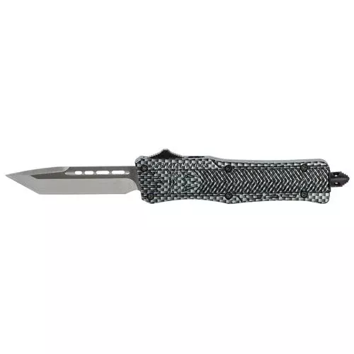 CobraTec Knives SCFCTK1STNS CTK-1 Small 2.75" OTF Tanto Plain D2 Steel/ Blade Carbon Fiber Aluminum Handle