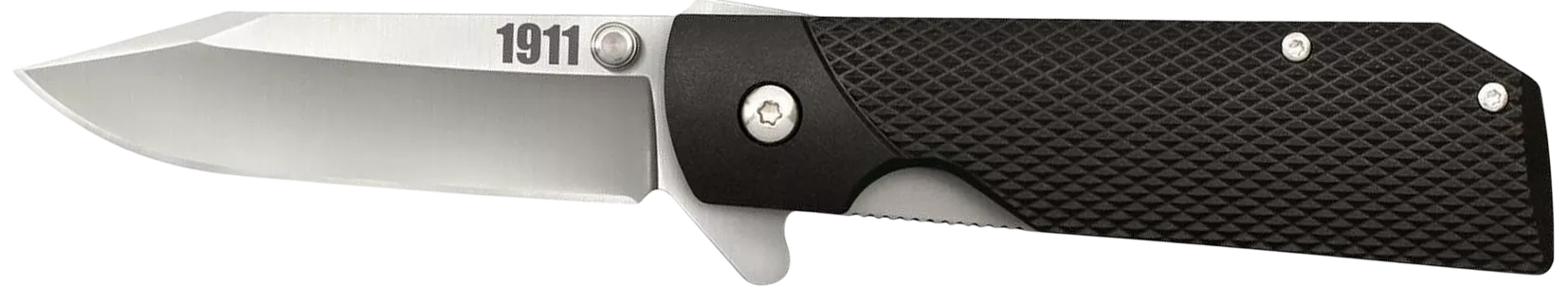 Cold Steel CS20NPJAA 19113" Folding Clip Point Plain 4034 SS Blade/Black Checkered Griv-Ex Handle Includes Pocket Clip