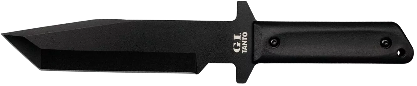 Cold Steel CS80PGTK G.I.7" Fixed Tanto Plain Black Rust Resistant Finish 1055 Carbon Steel Blade/Black Polypropylene Scales Handle Includes Sheath