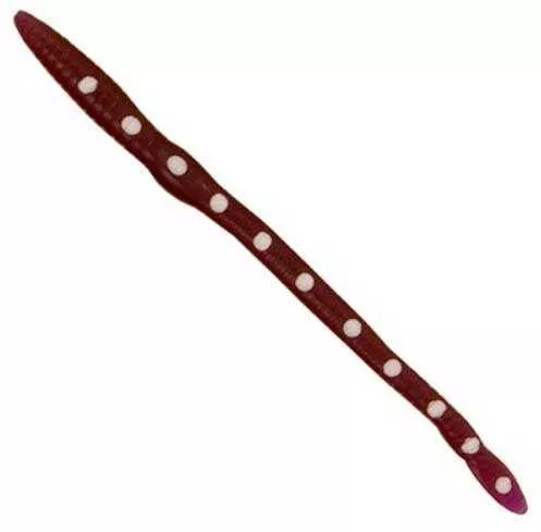 Creme Scoundrel Worm 12Bg 8In Purple White Dots Model: 370-99