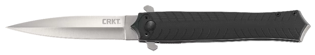 CRKT 2265 Xolotl3.64" Folding Spear Point Plain Satin 4116 Stainless Steel Blade/Black G10 Handle Includes Pocket Clip