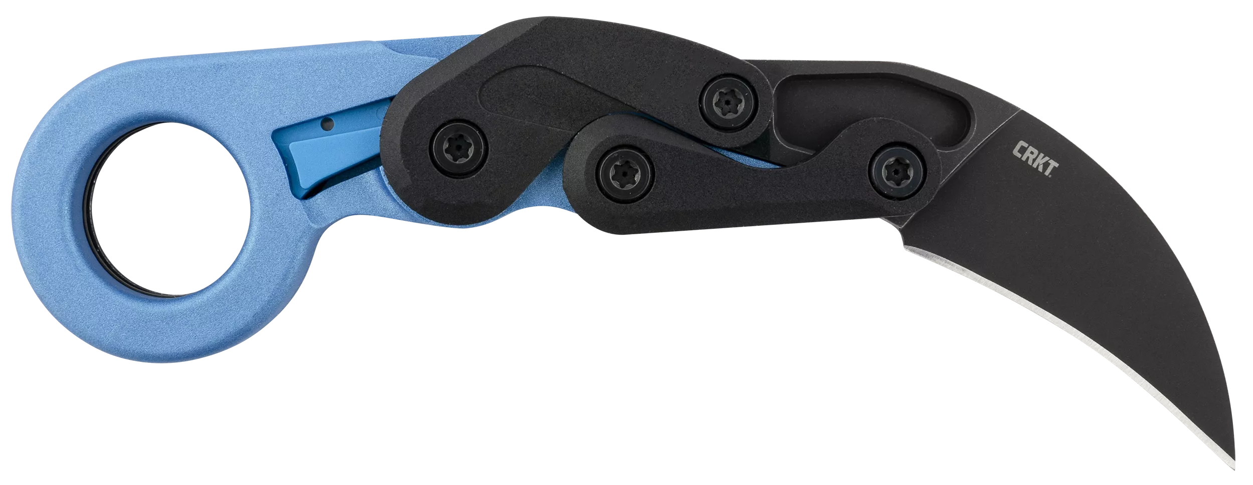 CRKT 4041B Provoke2.47" Folding Hawkbill Plain Black Stonewashed 4116 Stainless Steel Blade/Blue Metallic Grivory Handle