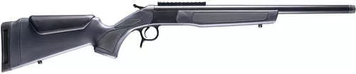 CVA Scout Compact 300 Blackout 1rd 16.50" Blued Threaded Barrel, Blued Picatinny Rail Receiver, Stealth Gray Fixed Synthetic Stock