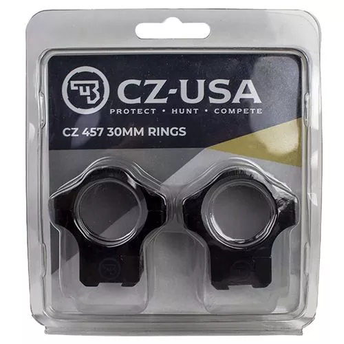CZ-USA 40087 Scope RingsDovetail CZ 455/457 30mm Matte Black Aluminum