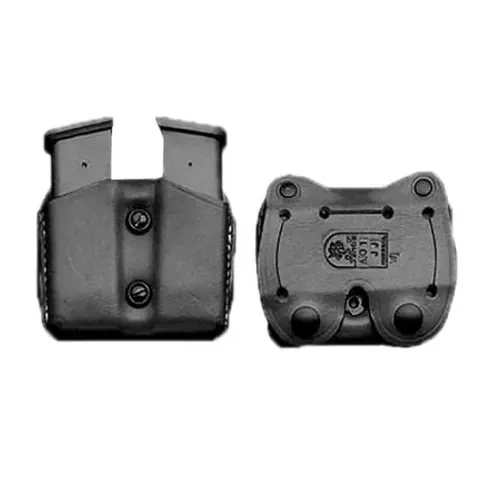 DeSantis Double Magazine Pouch For GLOCK 9/40 Double Stack Magazines Ambidextrous Leather Black