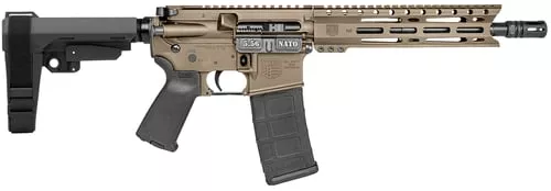 Diamondback DB1916K061 DB155.56 NATO 30+1 10" Flat Dark Earth Cerakote Heavy Barrel 9" M-LOK Handguard 7075-T6 Aluminum SBA3 Brace Magpul MOE Grip
