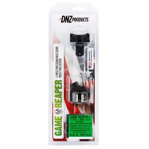 DNZ 701TL2 Game Reaper 2 Scope Mount/Ring Combo Matte Black Rem 700/Howa 1500/Weatherby Vanguard 1" Tube Aluminum Rifle