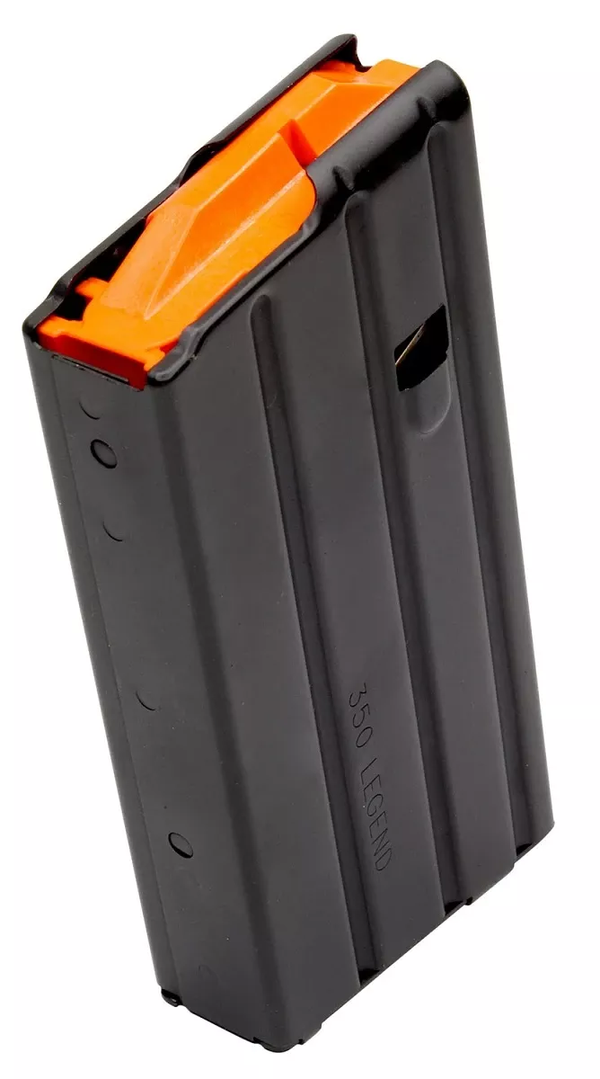 DuraMag SS 20rd 350 Legend Caliber for AR-15 Black w/ Orange Follower Detachable Magazine - 2035041178CPD