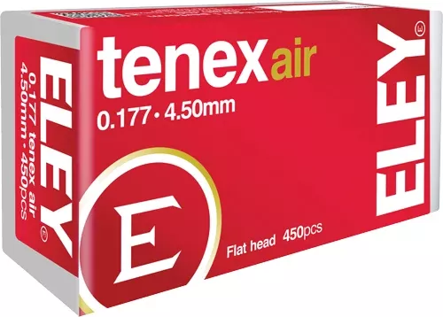 Eley Tenex Air .177 4.50mm 8.2gr Flat Nose Match Pellets 450-Pack