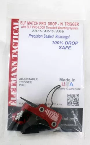 Elftmann Tactical Match Pro AR-15 Curved Drop-In Trigger 2.75-4 lbs Finger Adjustable