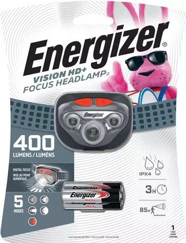 Energizer Vision HD+ Focus Headlamp 400 Lumens w/ AAA Batteries