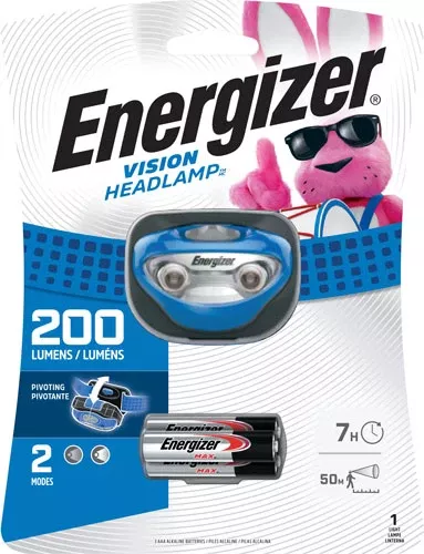 Energizer Vision LED Headlamp 200 Lumens w/AAA Batteries - Blue