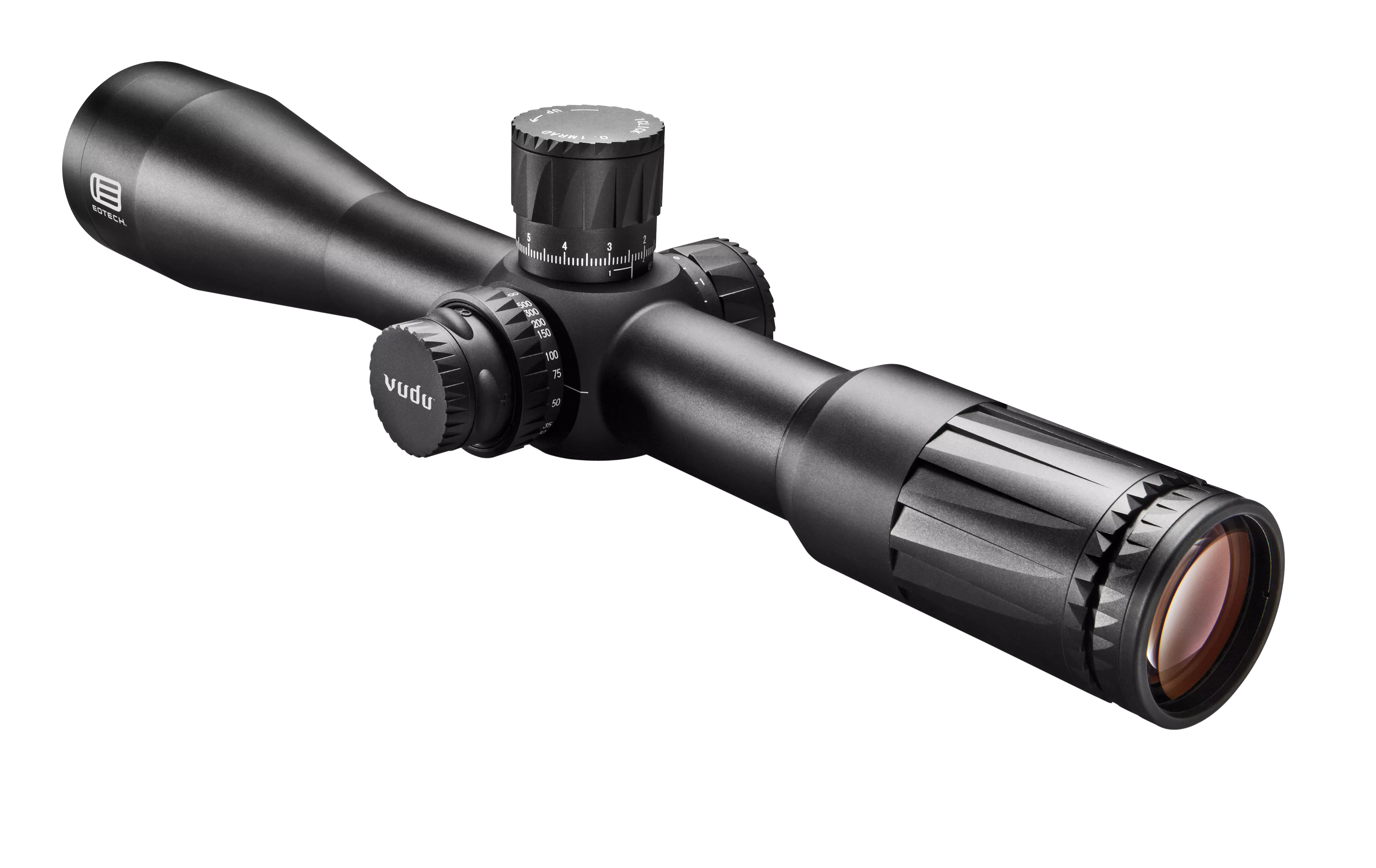 Eotech VDU318FFH59 Vudu FFP Black Anodized 3.5-18x50mm 34mm Tube Illuminated Horus H59 MRAD Reticle Features Throw Lever