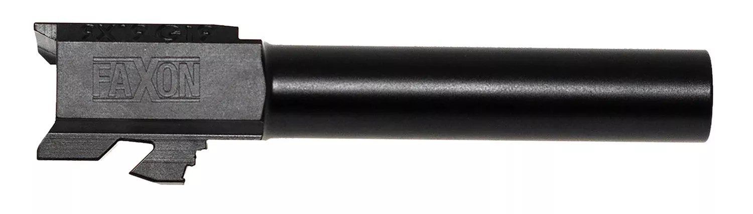 Faxon Firearms Duty Series 9mm Luger 4.02" 1:10 Twist Non-Threaded Glock 19 Barrel - Black Nitride