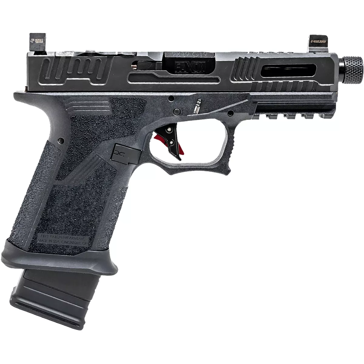 Faxon Firearms FX-19 Hellfire Compact Frame 9mm Semi Automatic Pistol