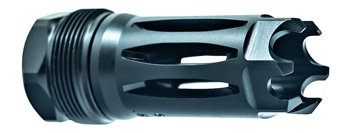 Faxon Firearms MuzzLok SS Plan B Flash Hider 1/2x28 .250" Bore - Stainless