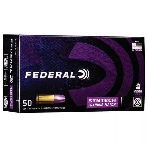 Federal AE40SJ2 Syntech Training Match 40 S&W 180 gr Total Syntech Jacket Flat Nose (TSJFN) 50 Bx/ 10 Cs