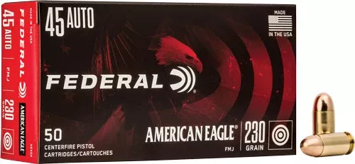 Federal American Eagle 45 ACP 230gr FMJ 50 Rd - Box or Case