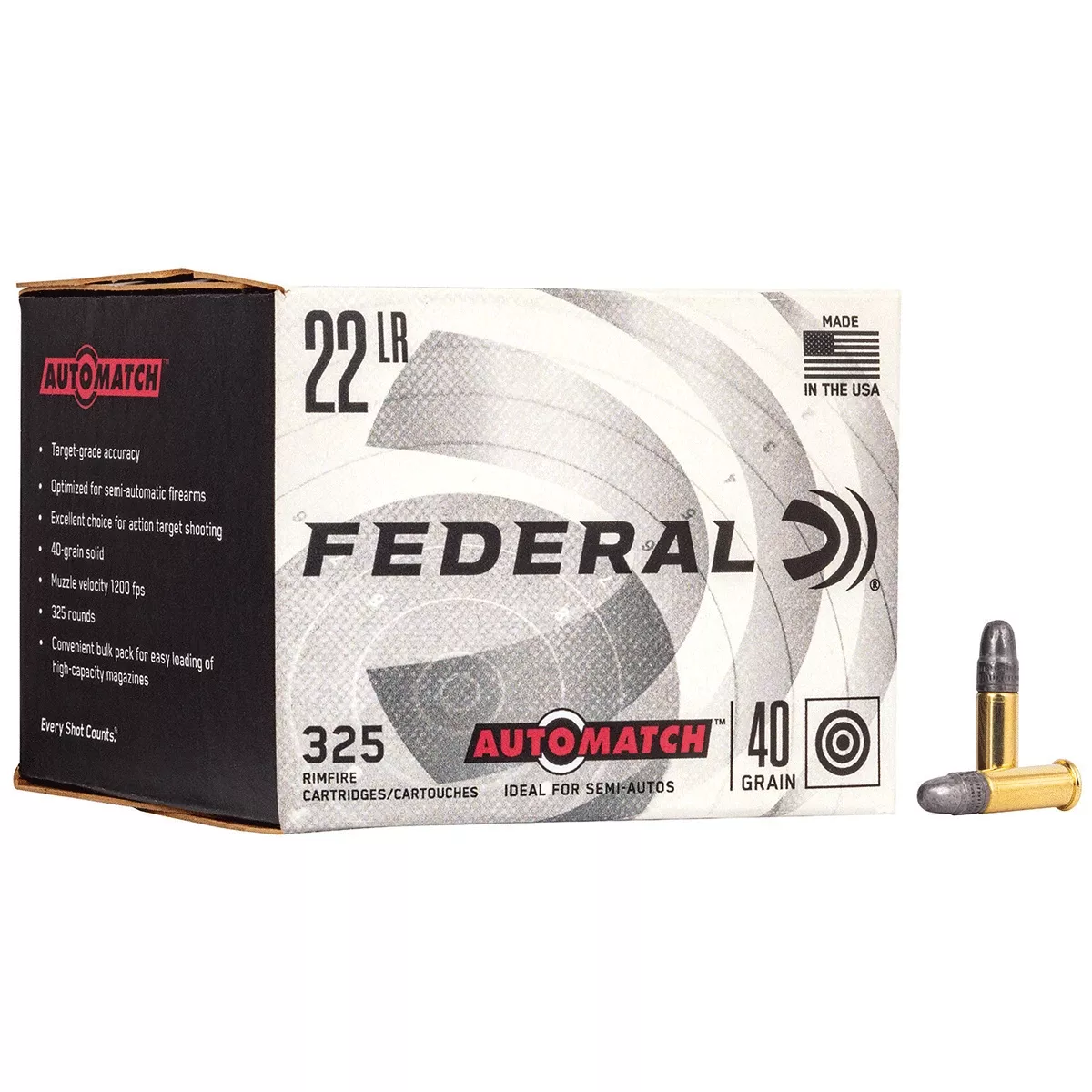 Federal Auto-Match .22 LR 40 gr LRN 325 Round Bulk Pack